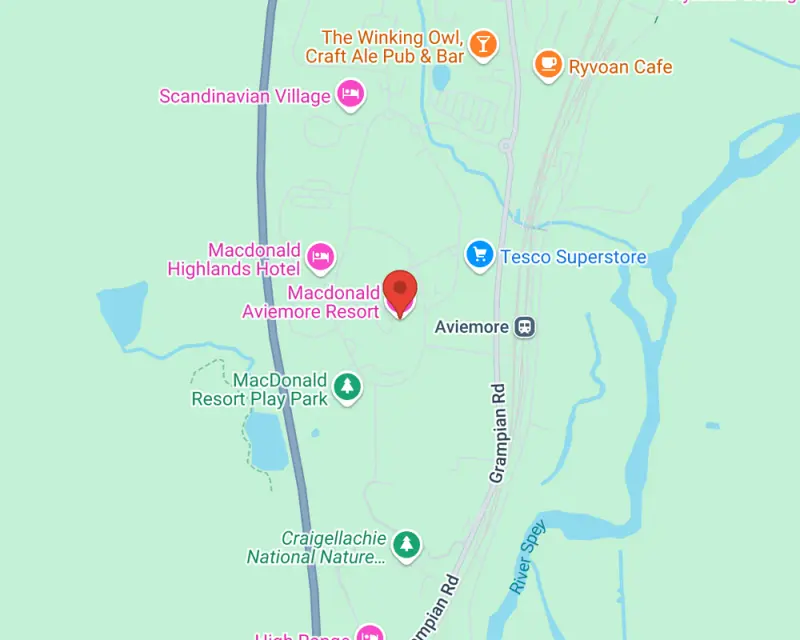 Aviemore departure point map