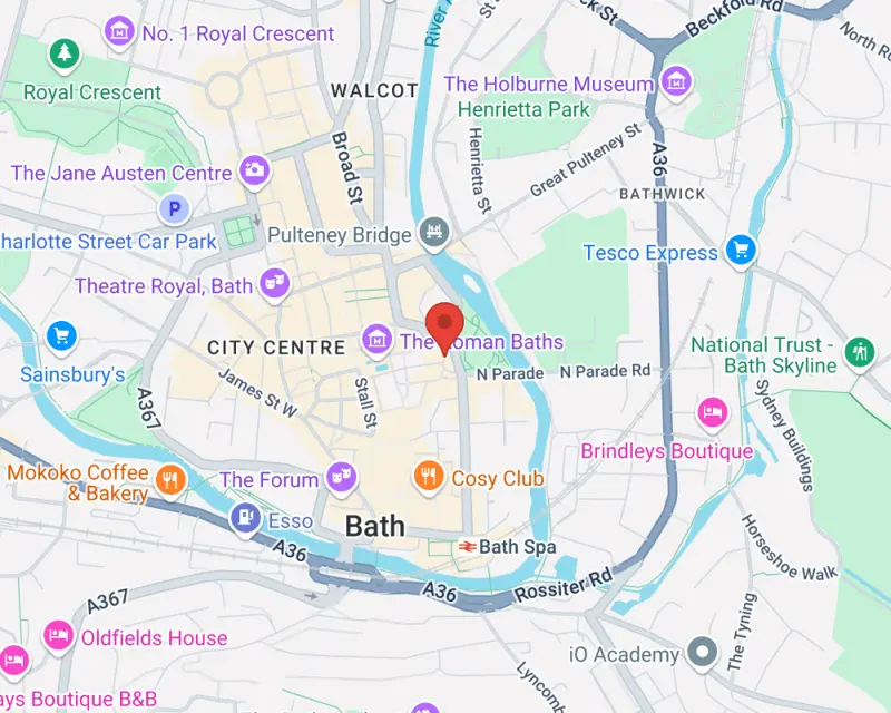 Bath Departure Point Map