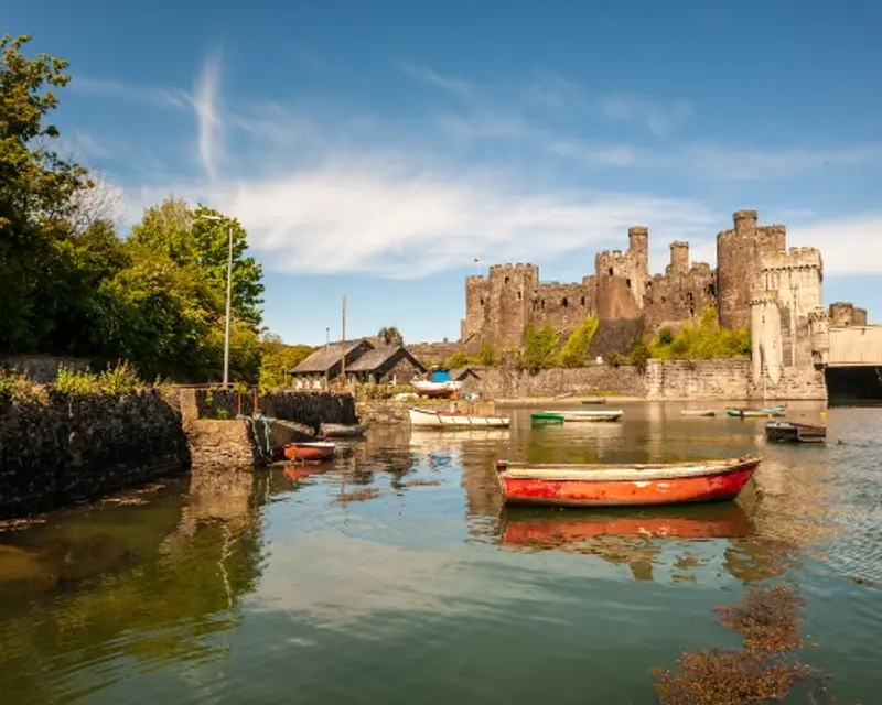 Map outline of the UK, highlighting Wales in dark blue, representing Rabbie's Tours' small group travel destinations.