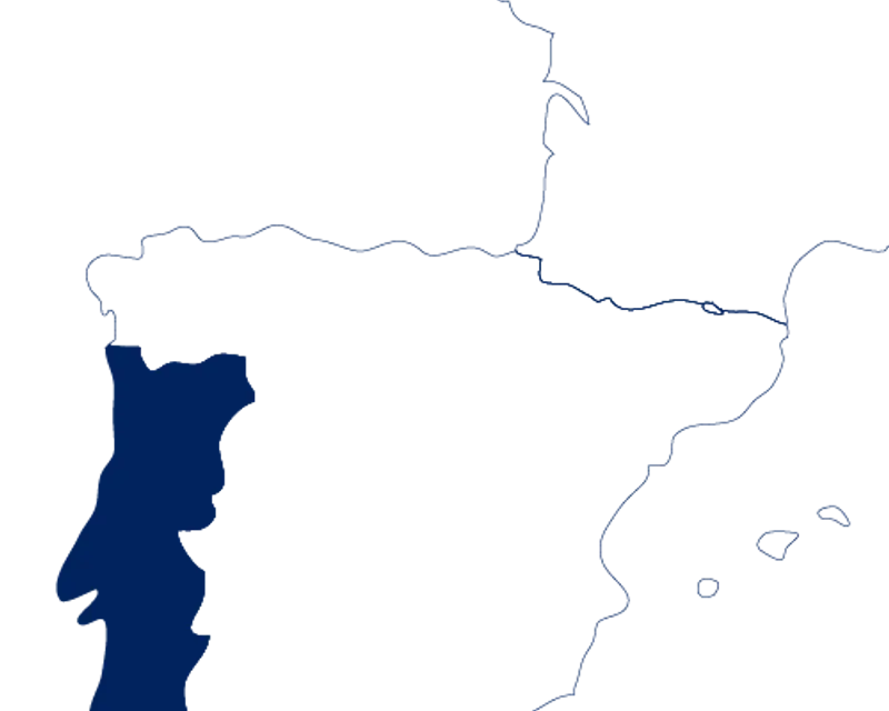 Map outline of the UK, highlighting scenic regions for small group tours by Rabbie's Tours.