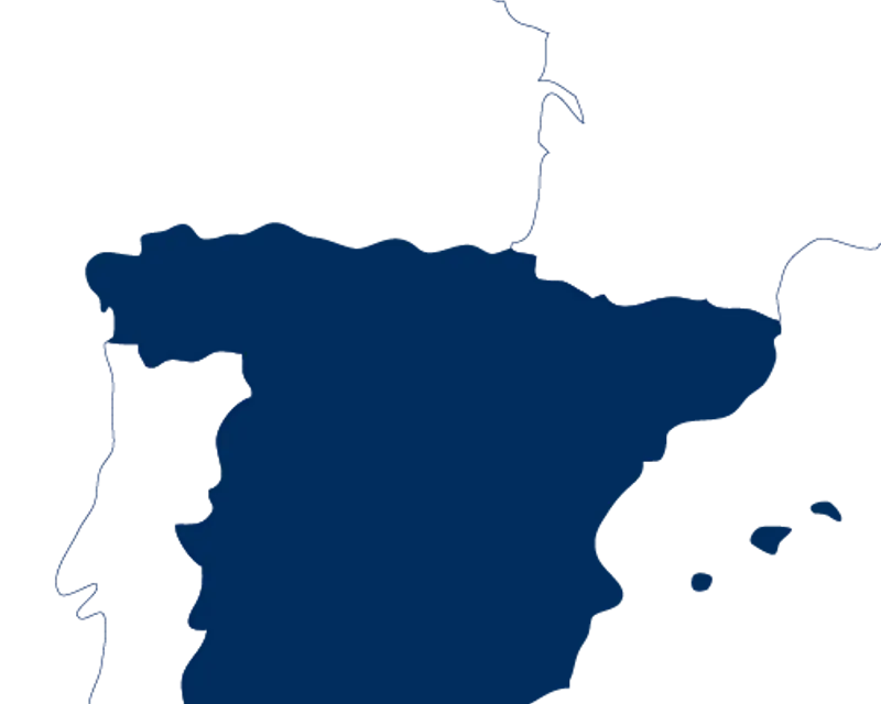 Outline of the UK filled with a dark navy color, representing Rabbie's Tours and its small group travel offerings.