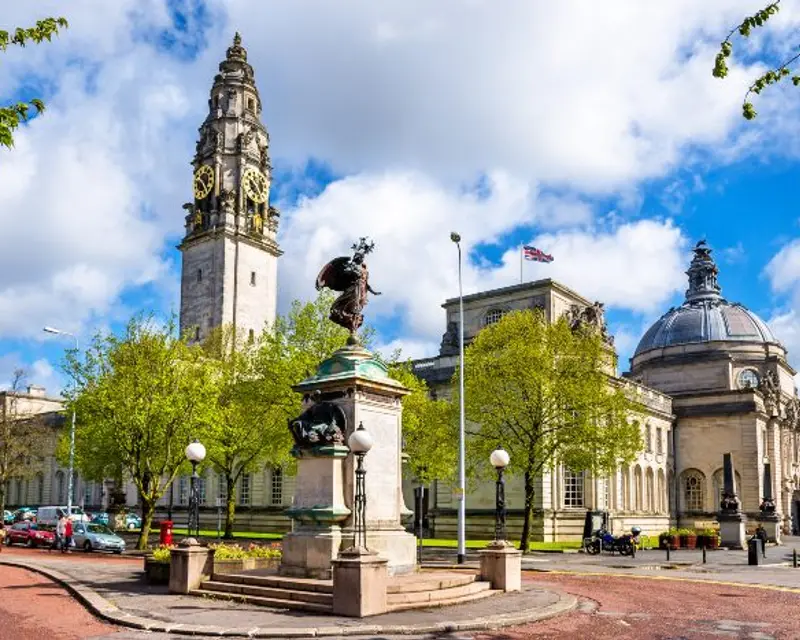 Map outline of the UK, highlighting Wales in dark blue, representing Rabbie's Tours' small group travel destinations.
