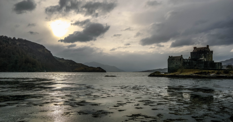 Eilean Donan Castle is one of the most recognisable castles in Scotland due to its location on an island surrounded by beautiful lochs