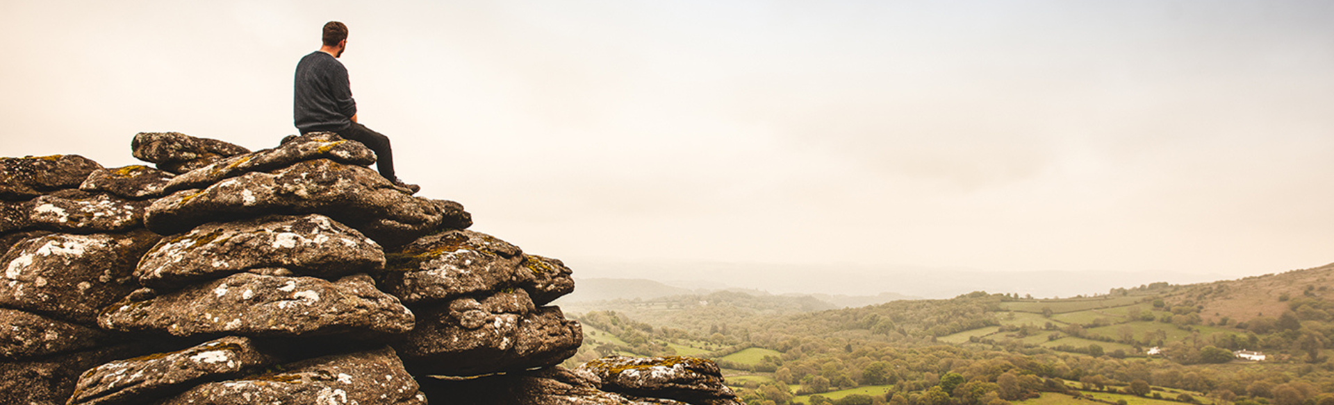 a solo traveller at Dartmoor National Park