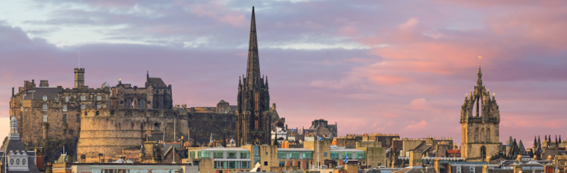 Edinburgh skyline at dusk