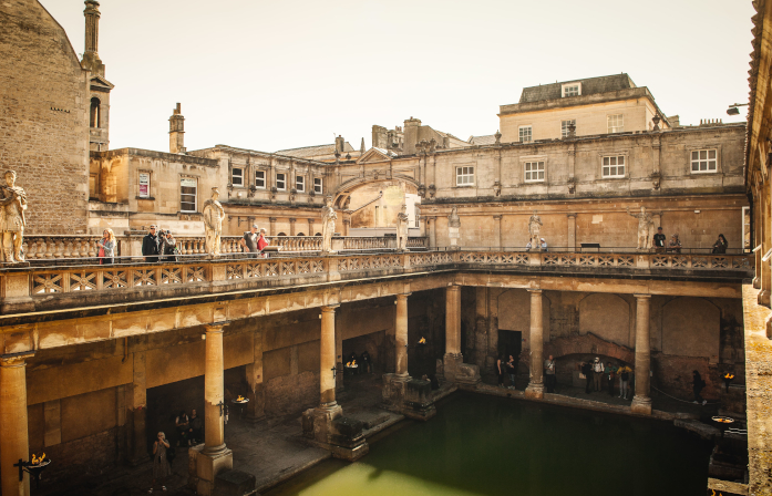 Roman Baths in city of Bath