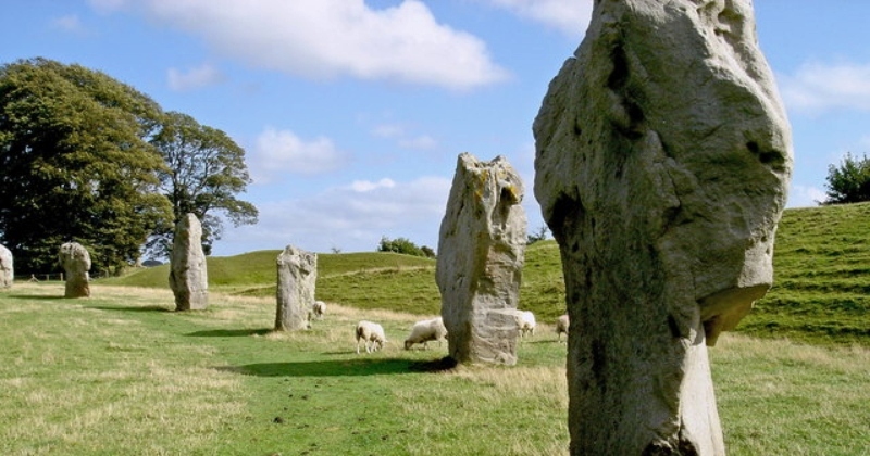 Lehrertag Kreuz Tektonisch Avebury Rings Stonehenge Krabbe Klein Schicksal