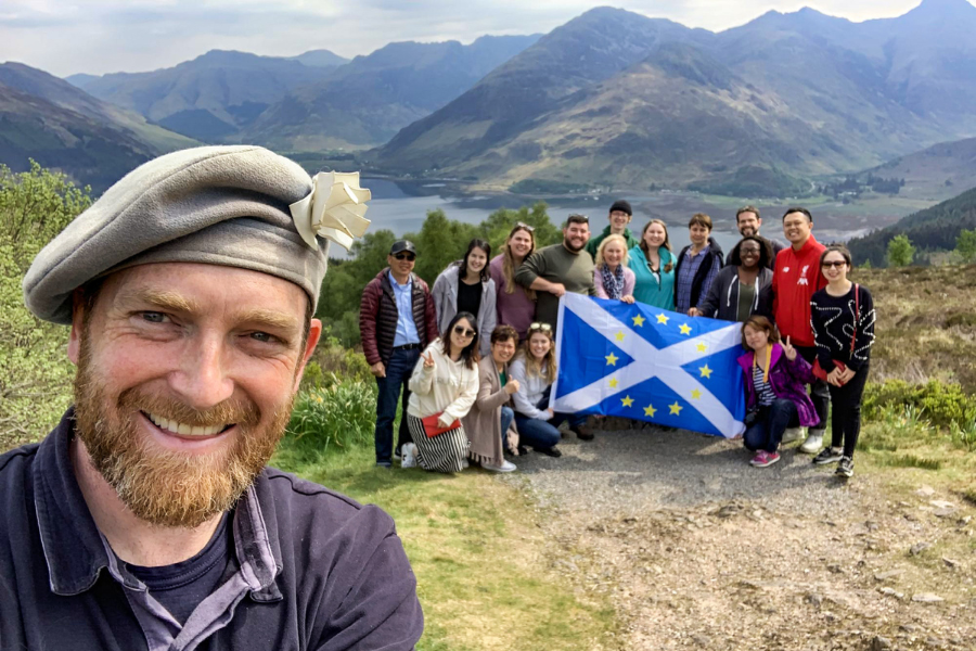 tour group in scotland